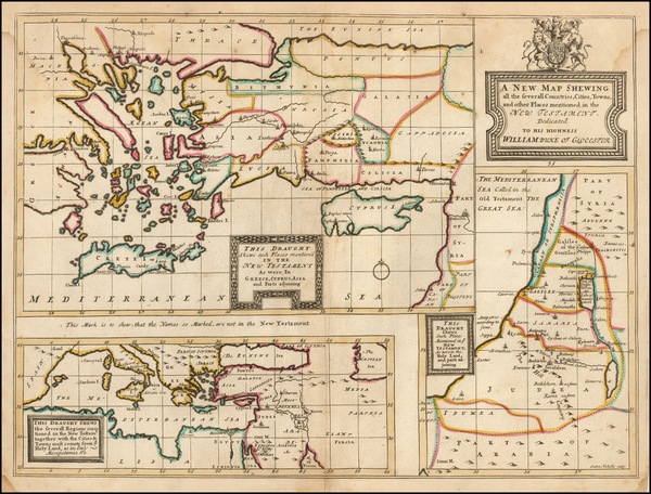 20-Mediterranean, Holy Land and Turkey & Asia Minor Map By Edward Wells