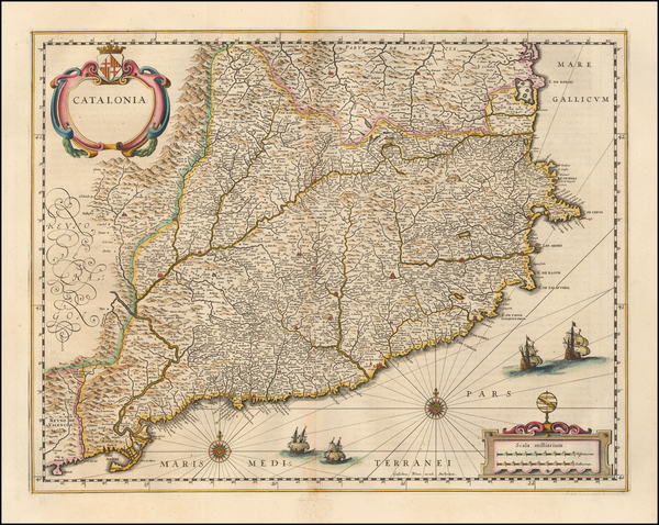 26-Spain Map By Willem Janszoon Blaeu