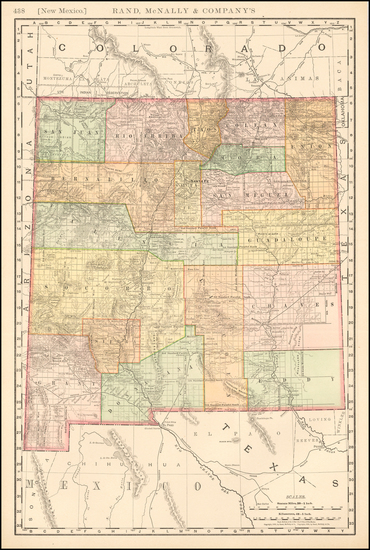 16-Southwest and Rocky Mountains Map By Rand McNally & Company