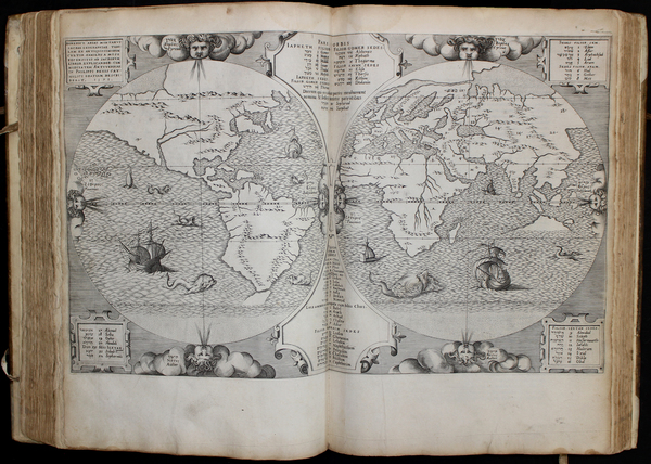 1-World, Holy Land and Atlases Map By Arnoldus Montanus