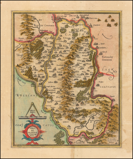 35-Ireland Map By  Gerard Mercator