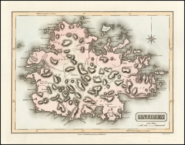 81-Caribbean Map By Fielding Lucas Jr.