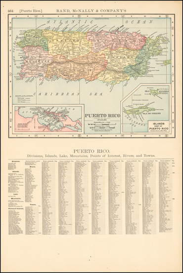 32-Caribbean Map By Rand McNally & Company