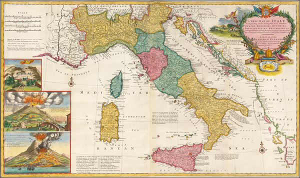 89-Italy Map By Herman Moll