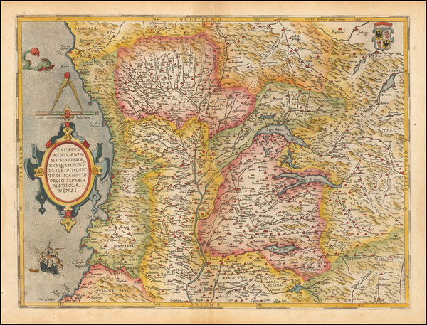 35-Italy Map By Abraham Ortelius