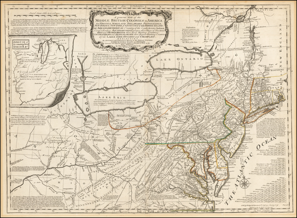 61-United States, Mid-Atlantic and Midwest Map By Lewis Evans / Sayer & Jefferys