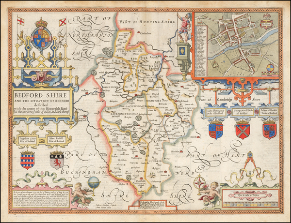 97-British Counties Map By John Speed