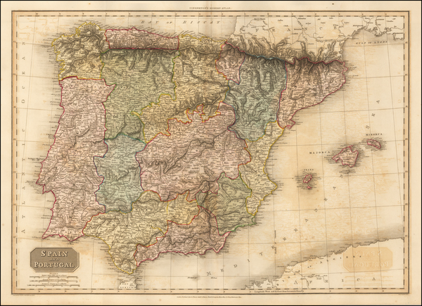 1-Spain and Portugal Map By John Pinkerton