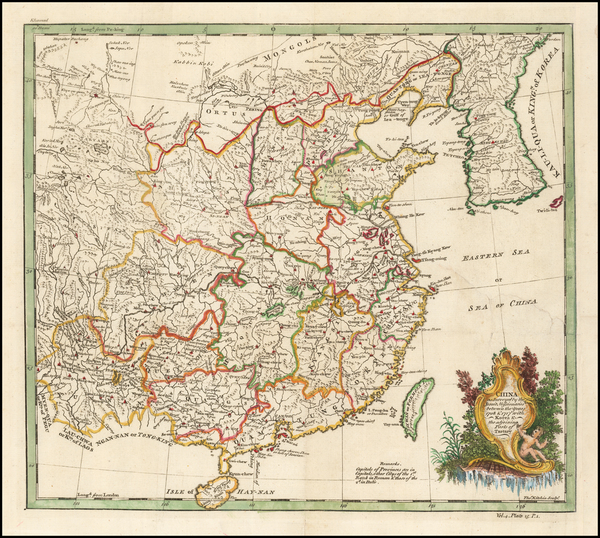 53-China and Korea Map By Thomas Kitchin