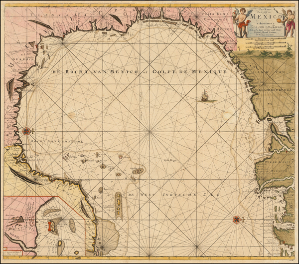 48-Florida, South, Texas and Mexico Map By Gerard Van Keulen