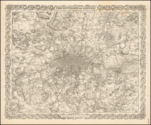 65-British Isles Map By Joseph Hutchins Colton