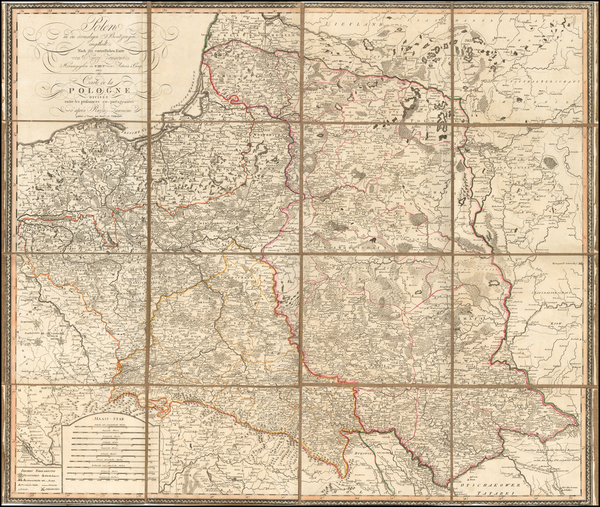 11-Poland Map By Giovanni Antonio Rizzi-Zannoni / Artaria & Co.