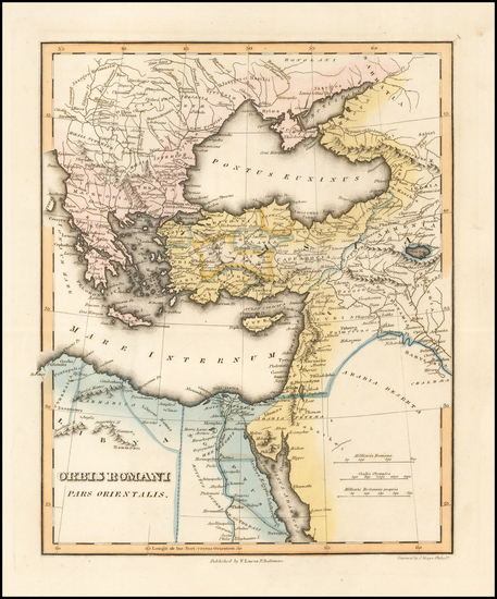 52-Turkey, Middle East, Turkey & Asia Minor and Greece Map By Fielding Lucas Jr.