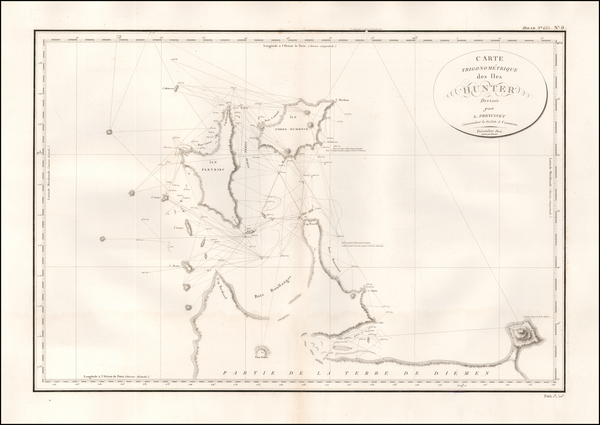 98-Australia Map By Louis Claude Desaulses de Freycinet