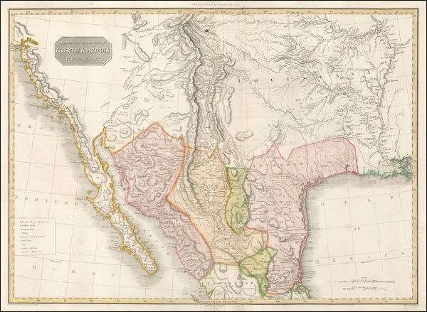 50-Texas, Plains, Southwest, Rocky Mountains, Mexico, Baja California and California Map By John P