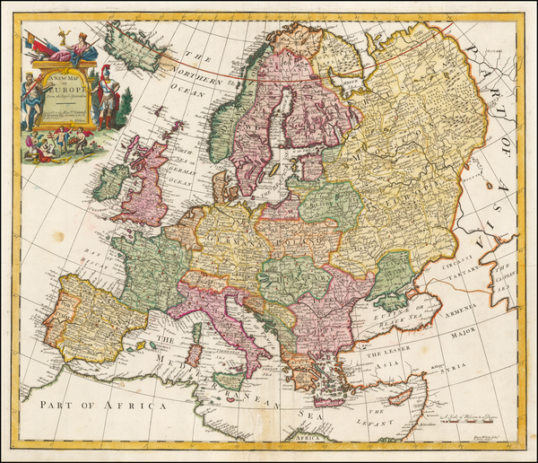 47-Europe and Europe Map By John Senex