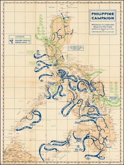 86-Philippines Map By U.S. Army