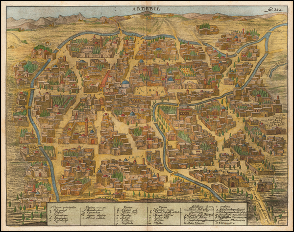 3-Central Asia & Caucasus and Middle East Map By Olfert Dapper