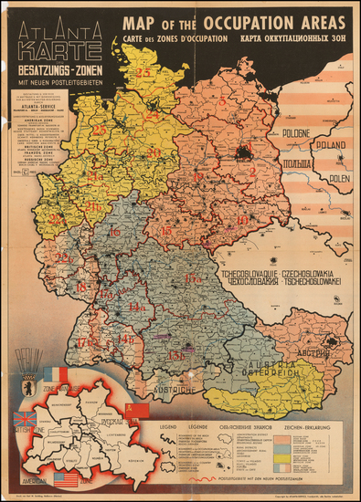 50-Europe, Europe, Poland, Czech Republic & Slovakia, Baltic Countries and Germany Map By Atla