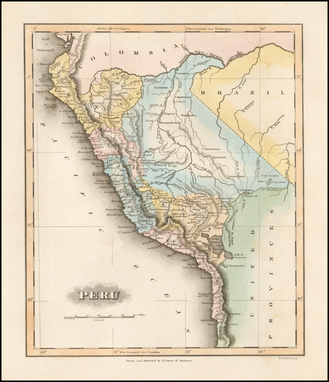 21-Peru & Ecuador Map By Fielding Lucas Jr.