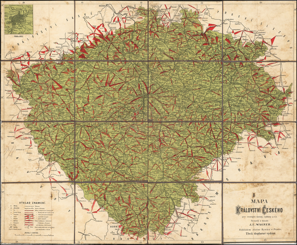 97-Czech Republic & Slovakia Map By J. E. Wagner