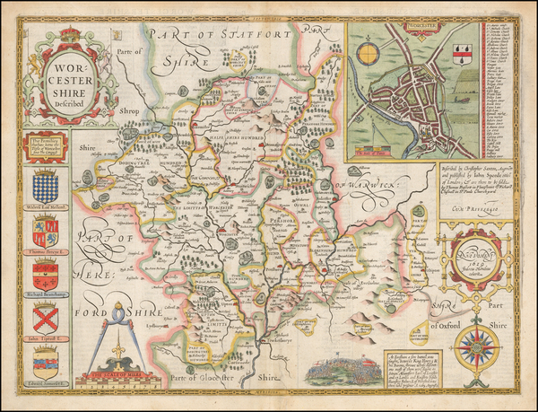 59-British Counties Map By John Speed