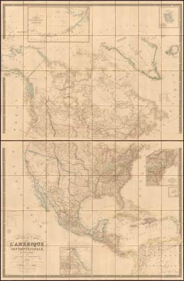 71-Texas and North America Map By Adrien-Hubert Brué