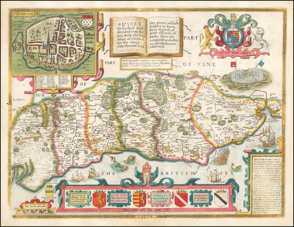 24-British Counties Map By John Speed