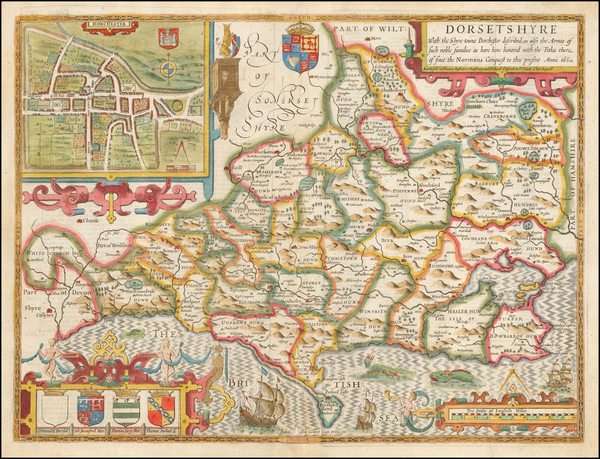 39-British Counties Map By John Speed