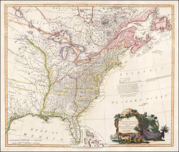 98-United States, Southeast, Midwest and Plains Map By William Faden