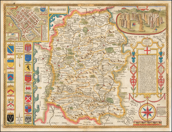 13-British Counties Map By John Speed