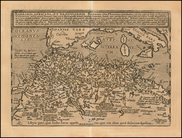 88-Mediterranean and North Africa Map By Matthias Quad / Johann Bussemachaer