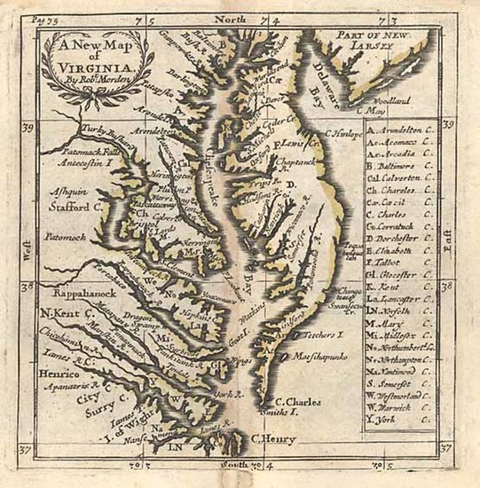 52-Mid-Atlantic and Southeast Map By Robert Morden