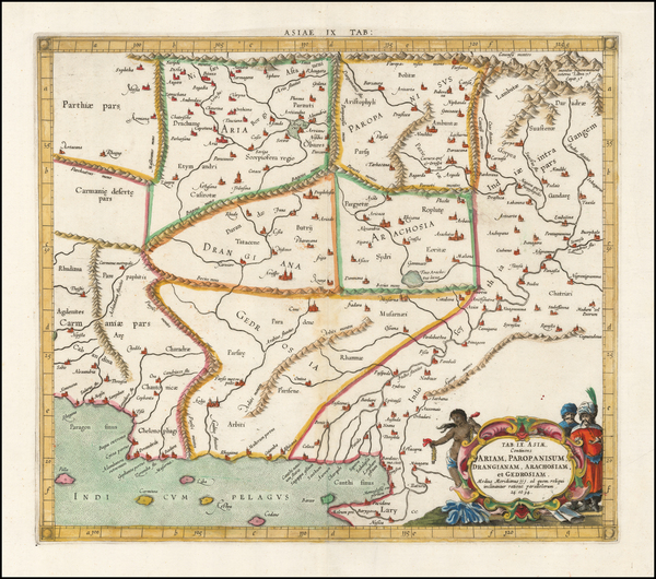 72-India and Central Asia & Caucasus Map By  Gerard Mercator