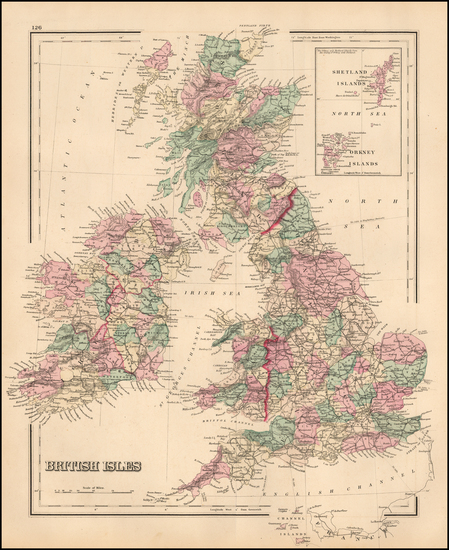 95-British Isles Map By O.W. Gray