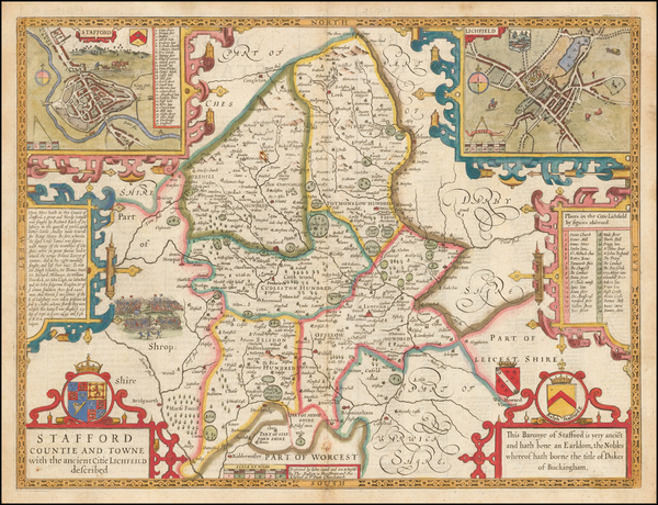 48-British Counties Map By John Speed