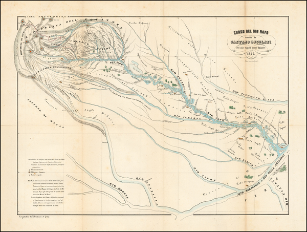 54-Peru & Ecuador Map By Gaetano Osculati