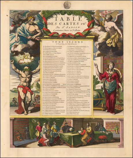 92-Title Pages and Curiosities Map By Cornelis Mortier