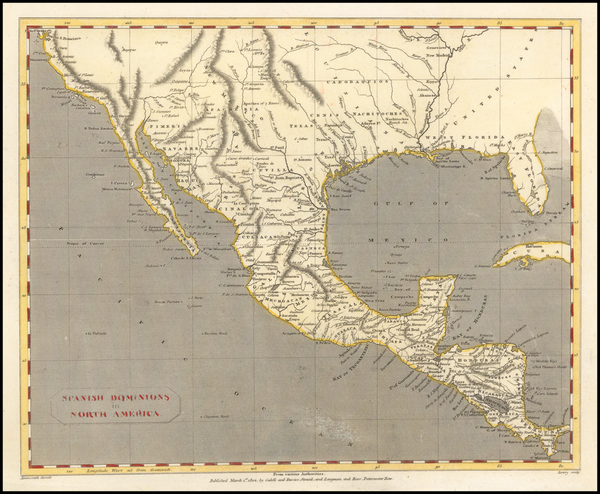 53-Texas, Southwest, Rocky Mountains and California Map By Aaron Arrowsmith  &  Lewis