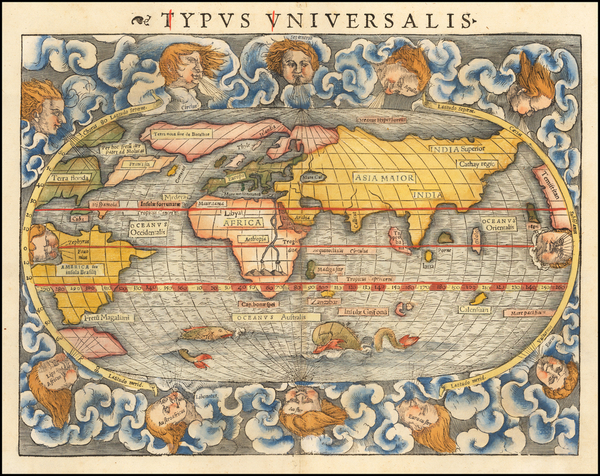 59-World Map By Sebastian Munster