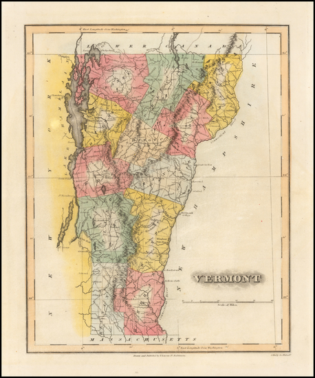 59-Vermont Map By Fielding Lucas Jr.