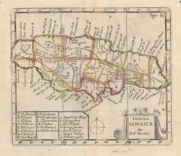 81-Caribbean Map By Robert Morden