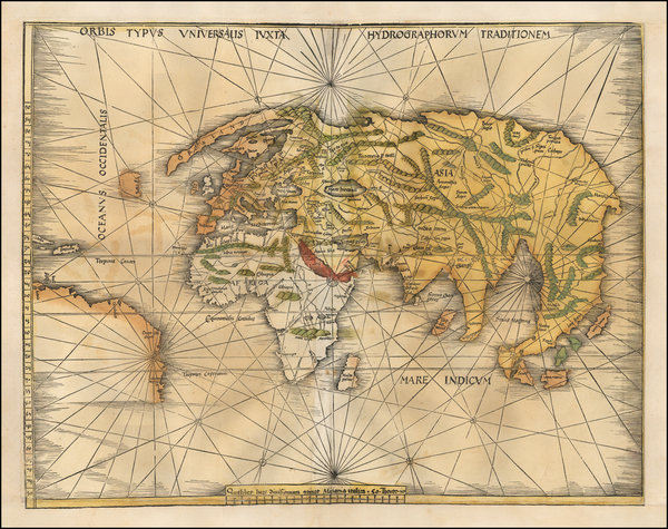 20-World and World Map By Martin Waldseemüller