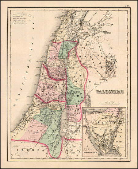 91-Holy Land Map By O.W. Gray