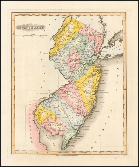 80-New Jersey Map By Fielding Lucas Jr.