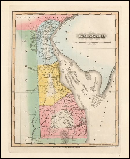 37-Delaware Map By Fielding Lucas Jr.