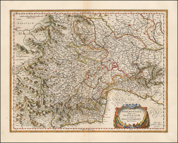 49-Northern Italy Map By Willem Janszoon Blaeu