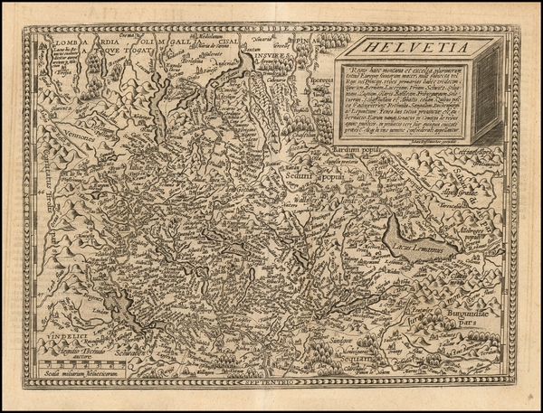 53-Switzerland Map By Matthias Quad / Johann Bussemachaer