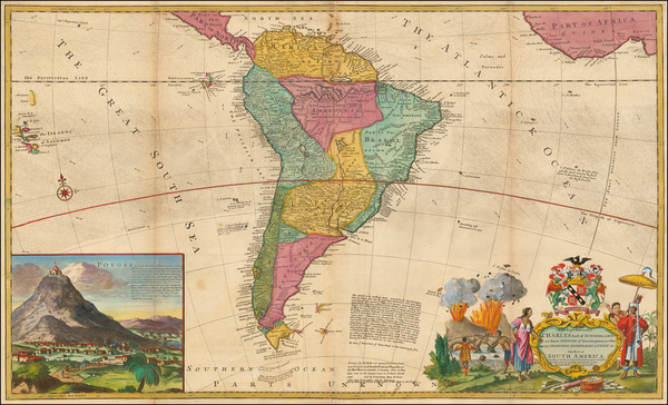 78-South America Map By Herman Moll