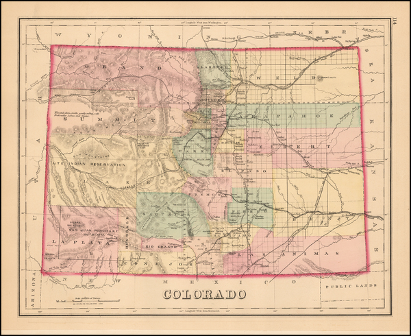 49-Southwest and Rocky Mountains Map By O.W. Gray